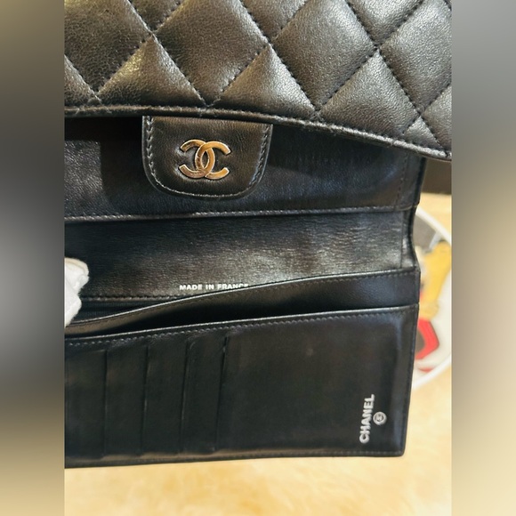 πCHANEL LAMBSKIN MATELASSE Trifold Long Wallet Authenticity Card Full Inclusion - Picture 12 of 17